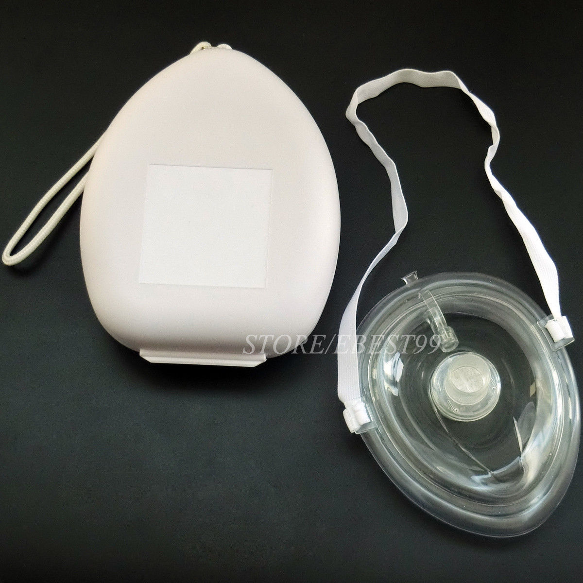 1x CPR Pocket Face Shield Resuscitator Rescue cpr kit Face shield white