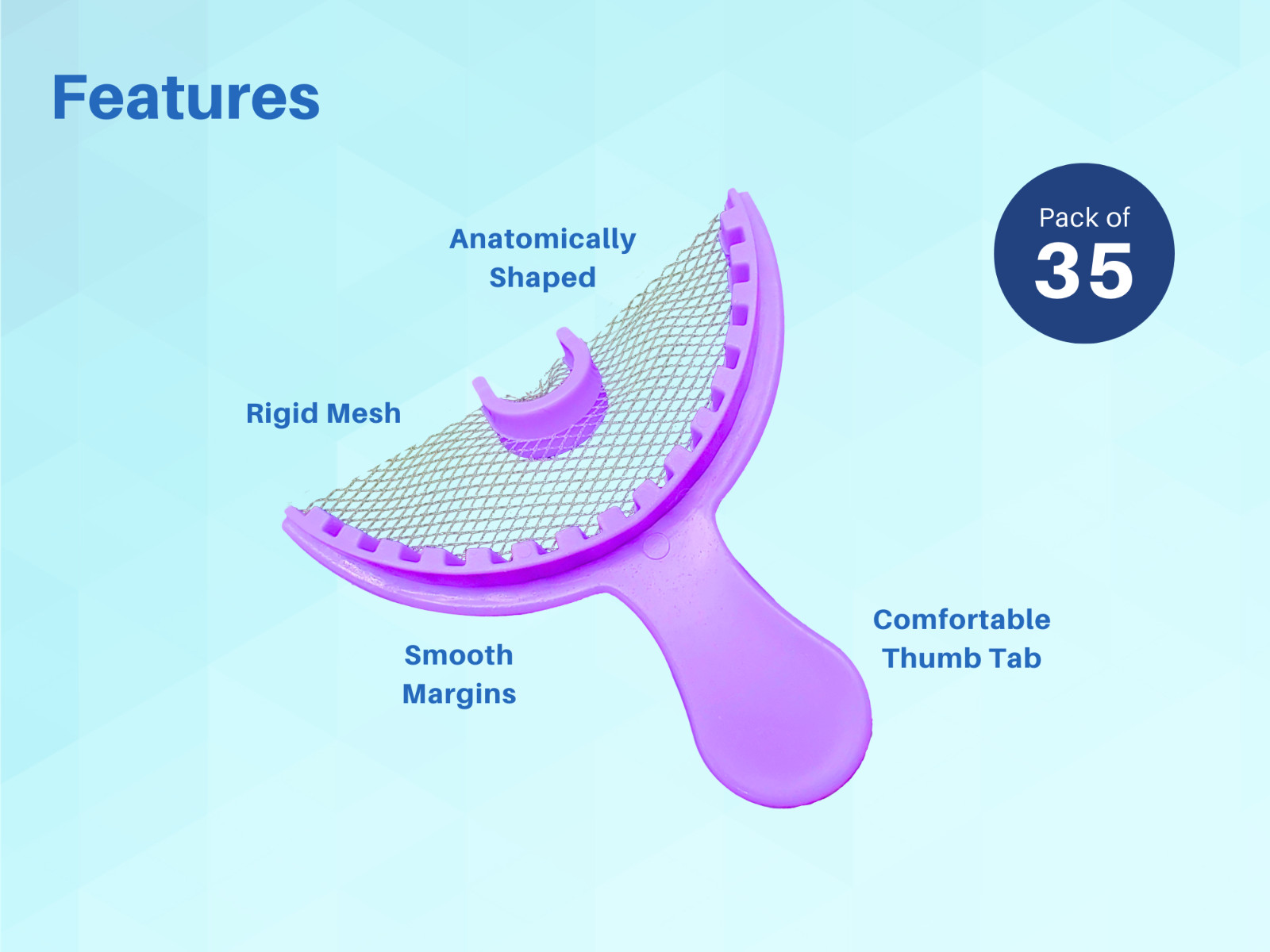 Anterior Disposable Dental Bite Registration Trays 35 pcs ARTMAN