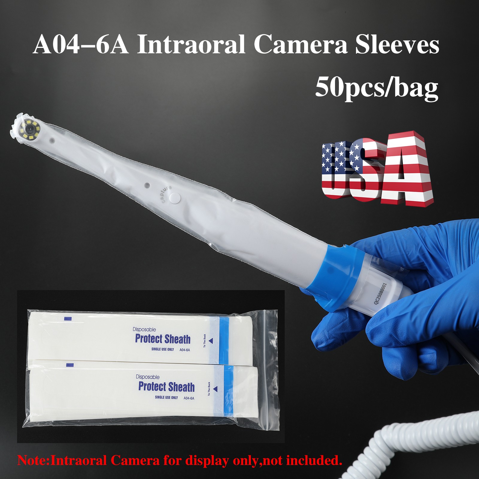 100 Intraoral Intra Oral Camera Protective Sleeve Sheath Cover Disposable A04-6A