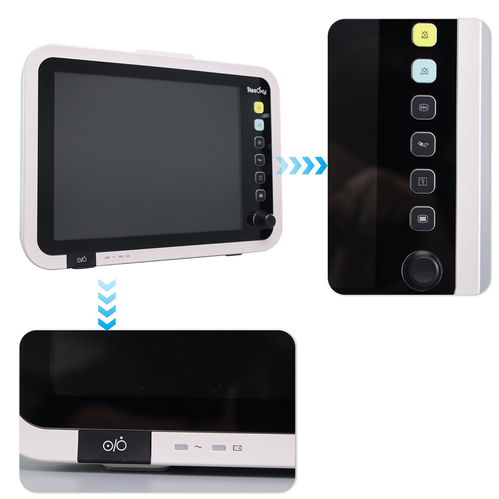 12-Inch Patient Vital Signs Monitor Multi-Parameter ECG/NIBP/TEMP/RESP/SPO2/PR