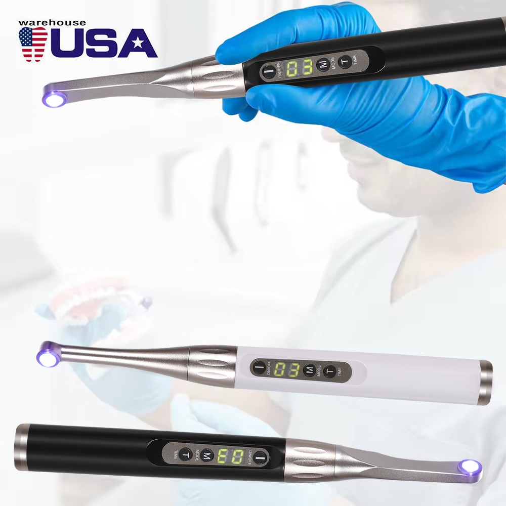 Dental LED Curing Light Lamp Wireless Cordless 1 Sec Resin Cure Lamp 15W 2500MW