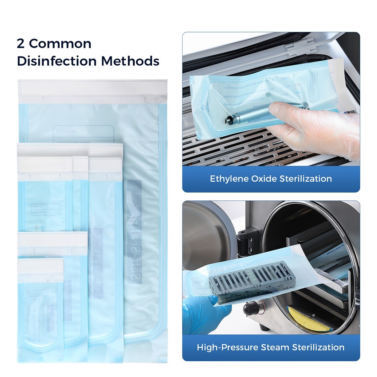 200pcs/Box Self-sealing Sterilization Autoclave Pouches Bags