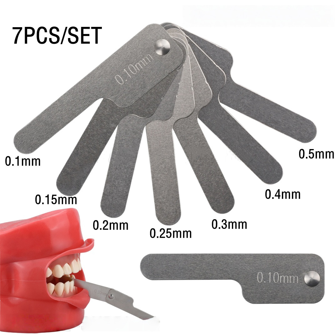 Dental Orthodontic Interproximal Reduction IPR Measure Gauge Ruler 0.10-0.50mm