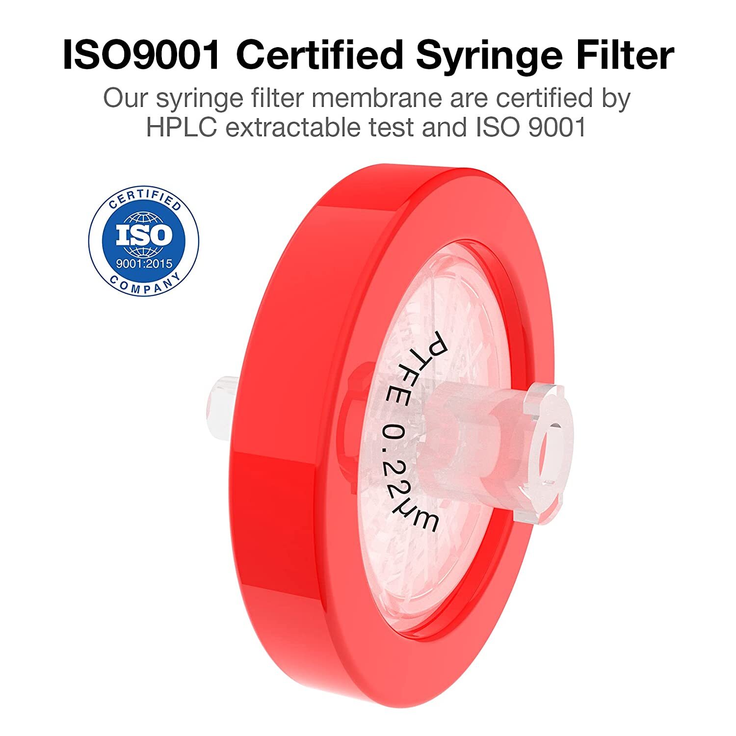 Hydrophobic Syringe Filters PTFE/GF Membrane 0.7μm 25m, 0.22μm 25mm, 0.45μm 13mm