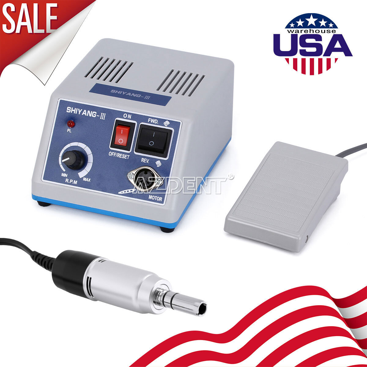 SHIYANG Dental Lab Micro Motor Polishing Machine N3 /E-Type Connector 90A-H