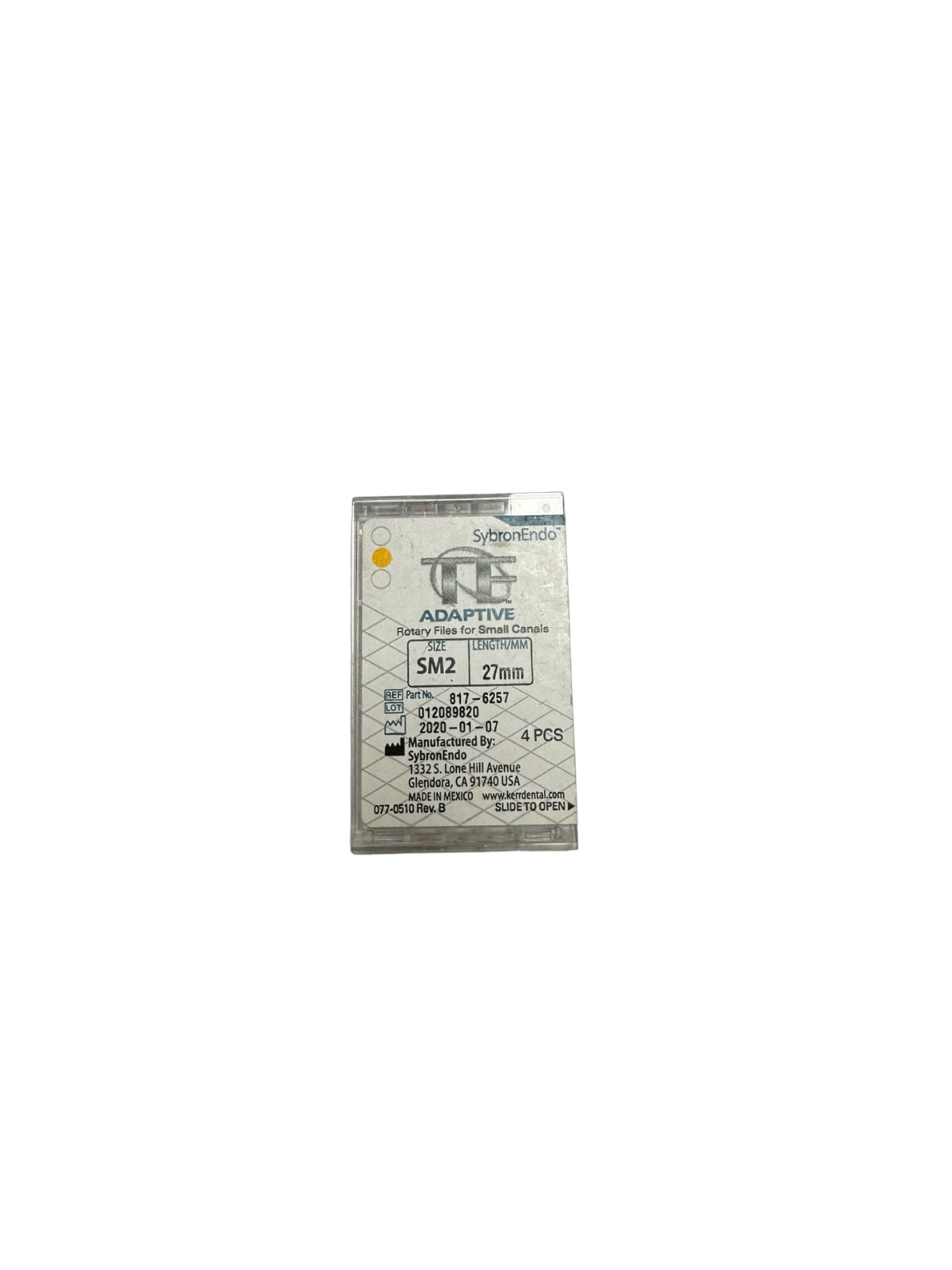SybronEndo TF Adaptive Verifier Small Yellow Size SM2 (815-1552)