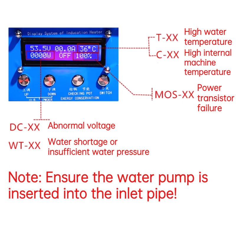 Power Adjustable Induction Heater Induction Heating Machine Melting Furnace New