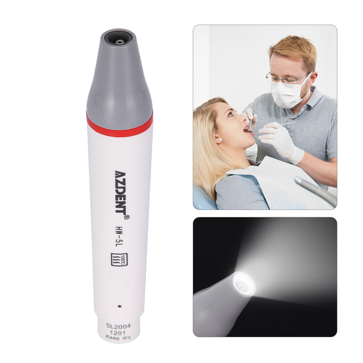 2x Dental Detachable LED Ultrasonic Scaler Handpiece HW-5L fit for WOODPECKER