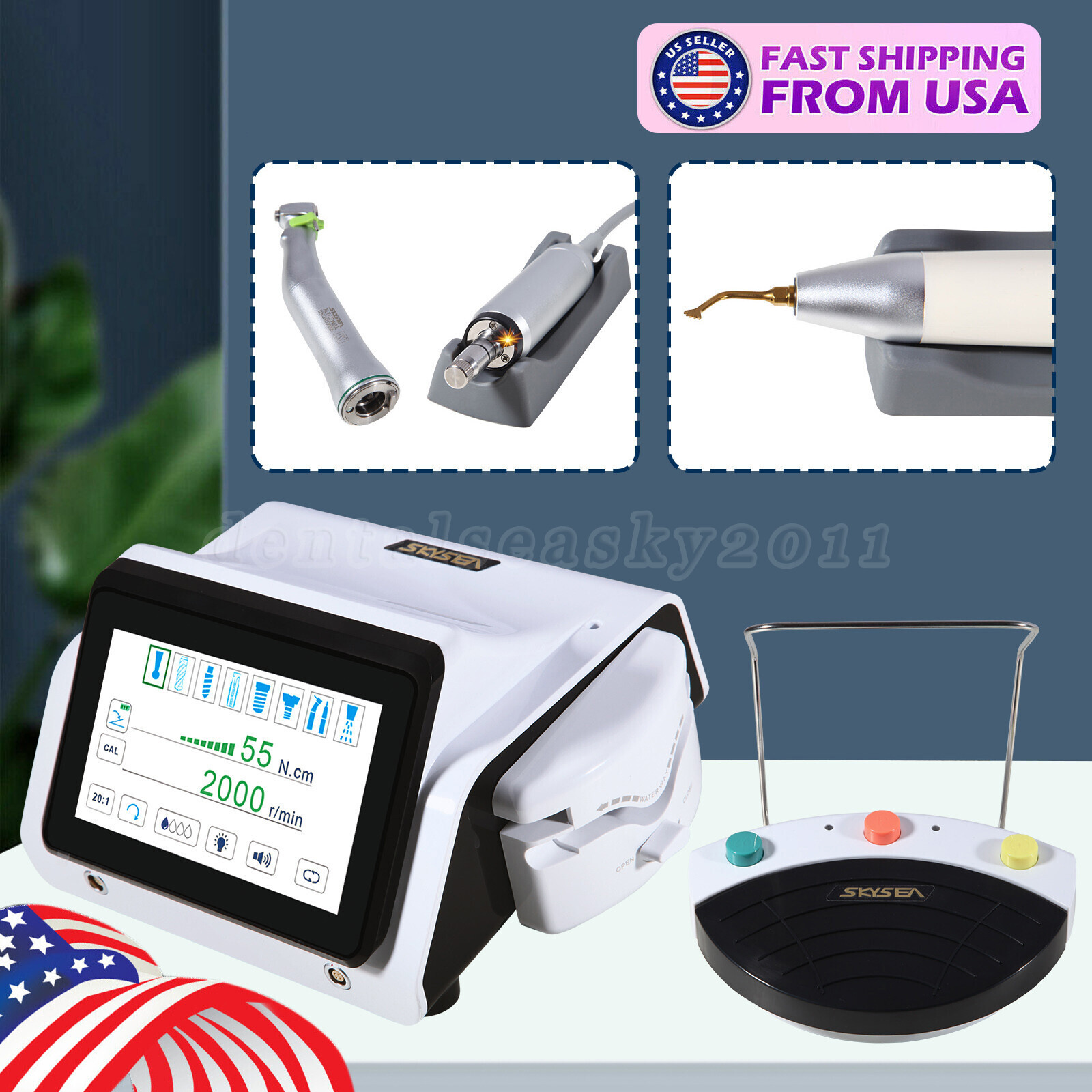 Dental Piezo Motor Surgery &Implant Device 2 IN 1 Bone Cutter Knife TOUCH US-OR