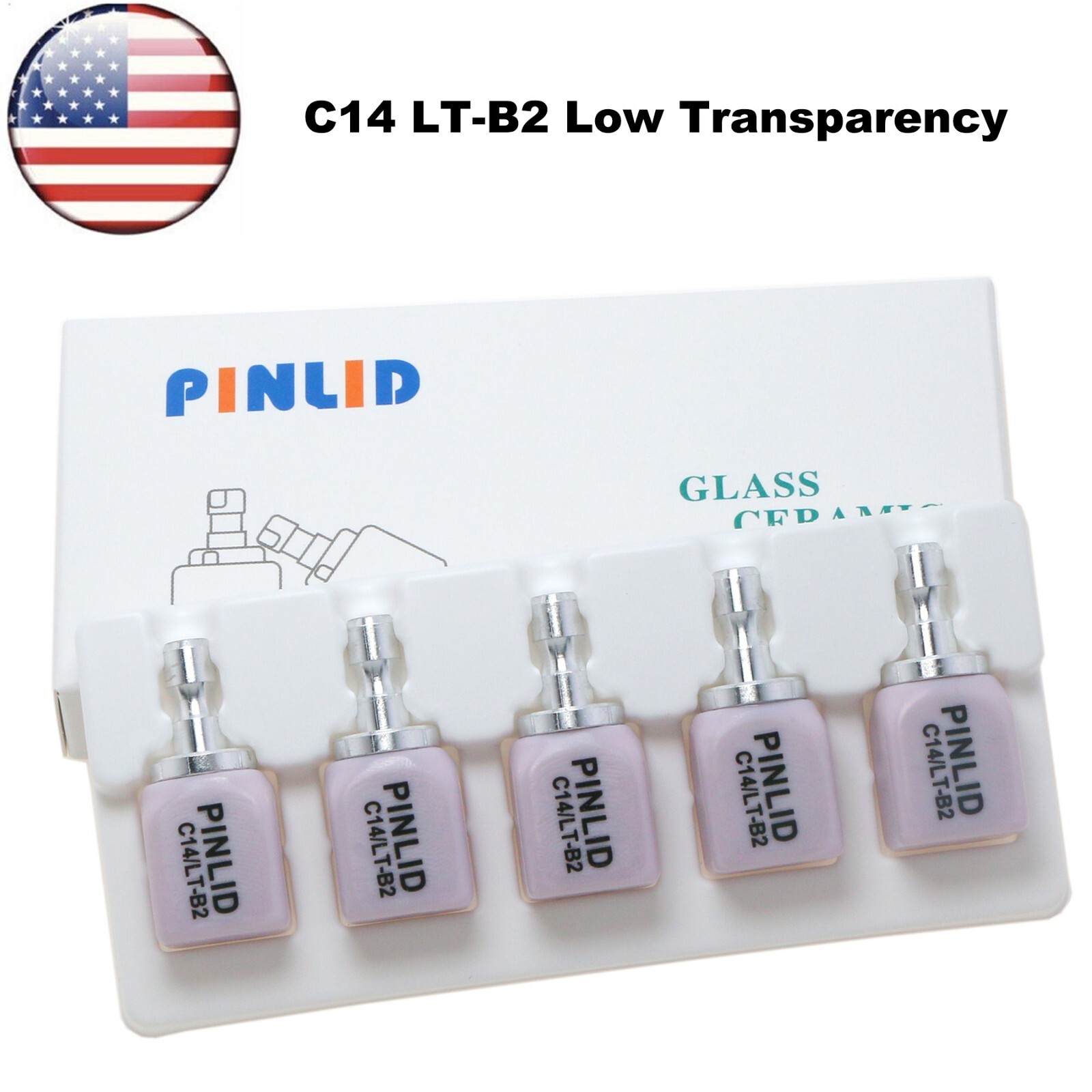 US C14 Dental Emax Glass Ceramic Block LT Lithium Disilicate CAD/CAM CEREC Block