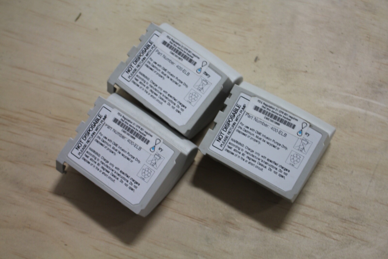LOT OF 3 BODYGAURD 400-ELB PUMP BATTERIES
