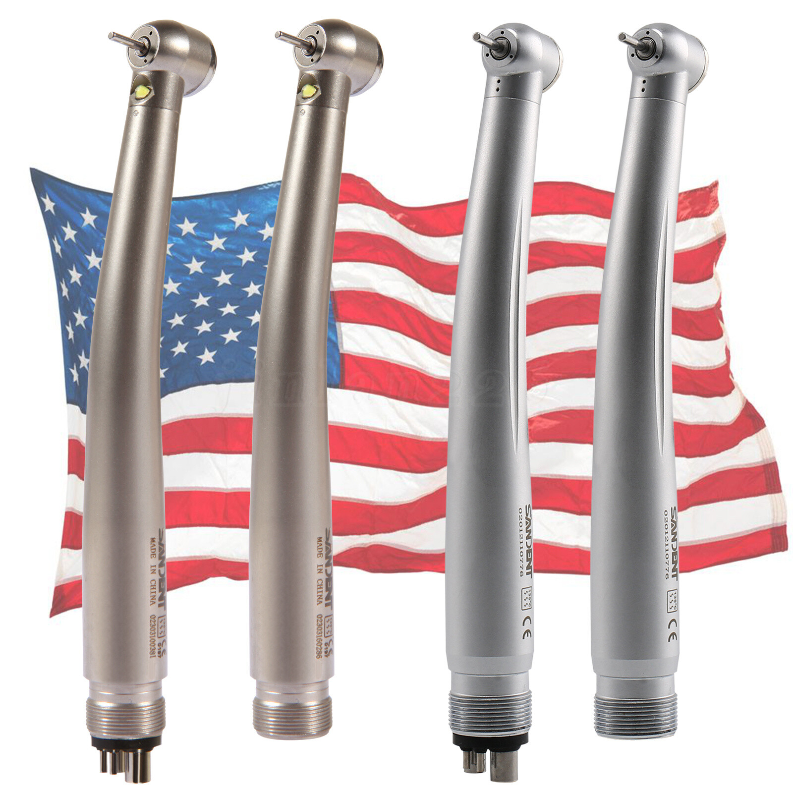 SANDENT Dental LED E-generator / No-LED High Speed Turbine Handpiece 2Hole/4Hole