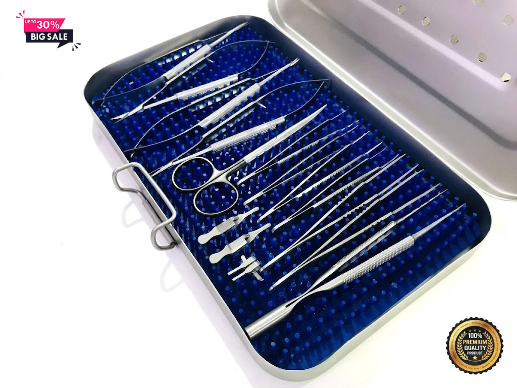 Micro Hand Surgery Surgical Instruments Kit Microvascular Clamp Suture Forceps