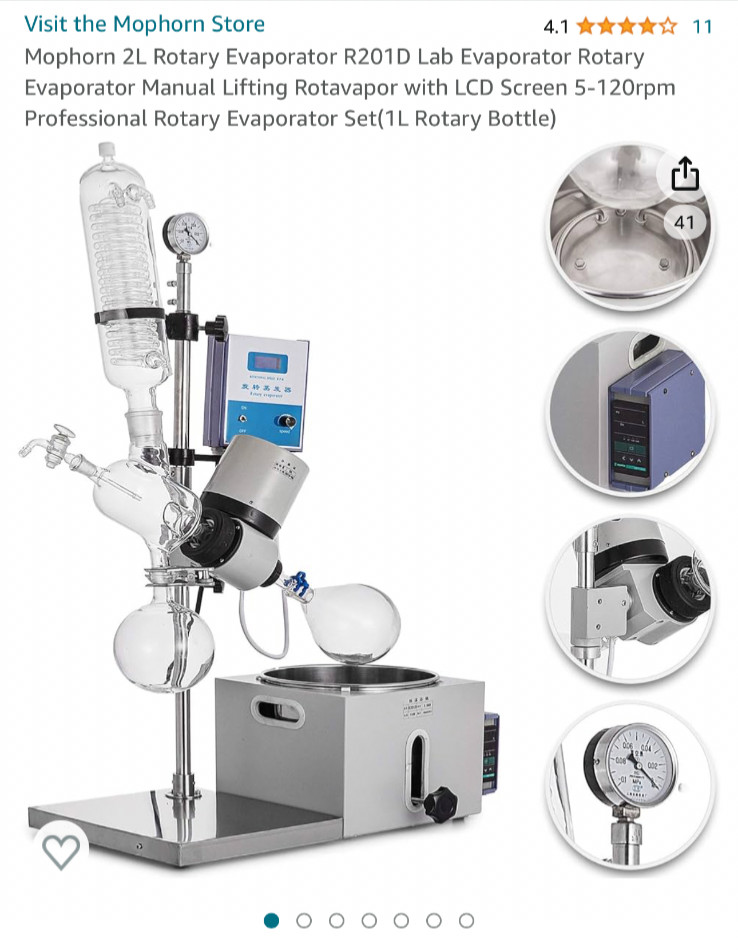 Mophorn 2L Rotary Evaporator R201D Lab Evaporator Rotary Evaporator Manual Lifti