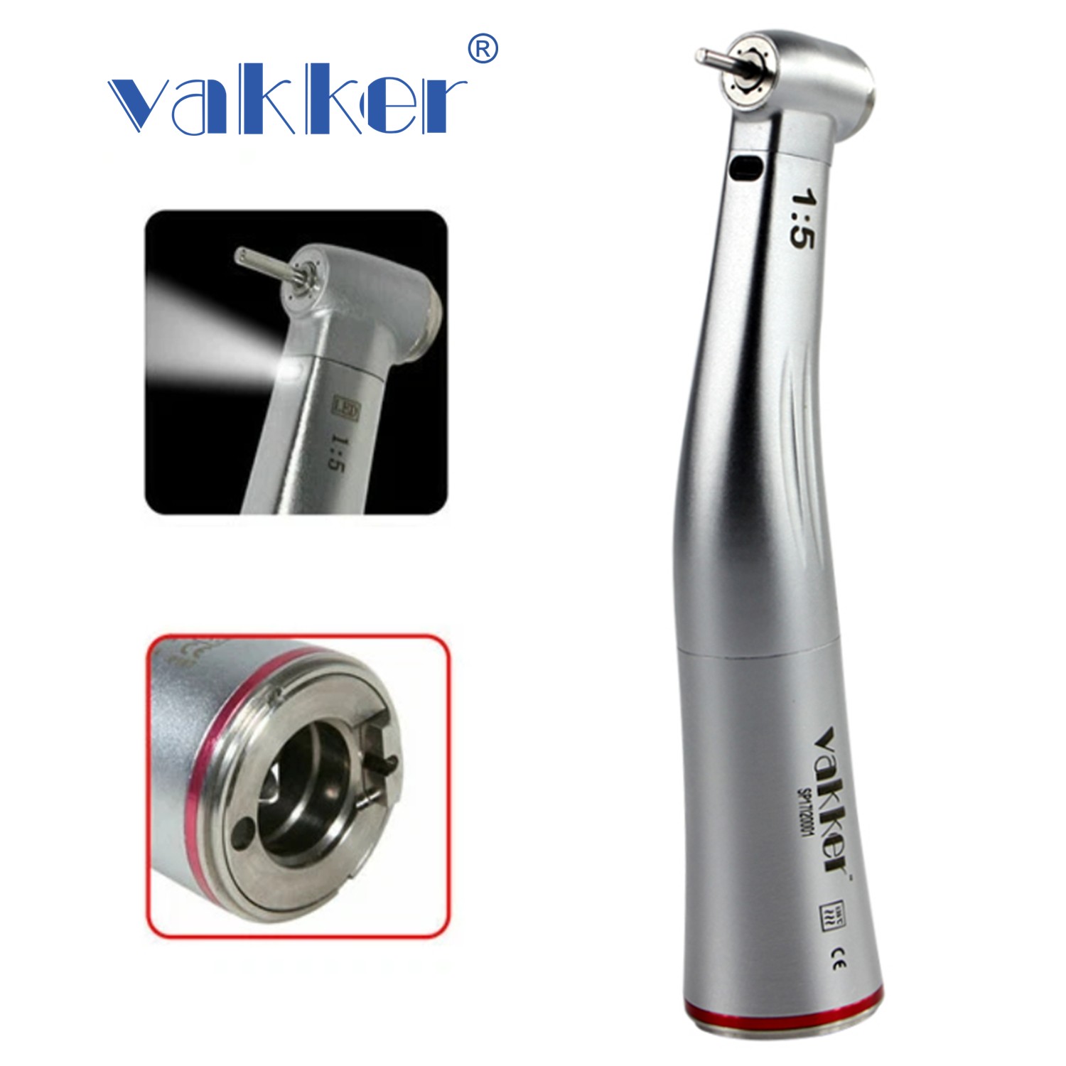 Dental 1:1 1:5 Fiber Optic Contra Angle Handpiece Fit NSK Electric Motor