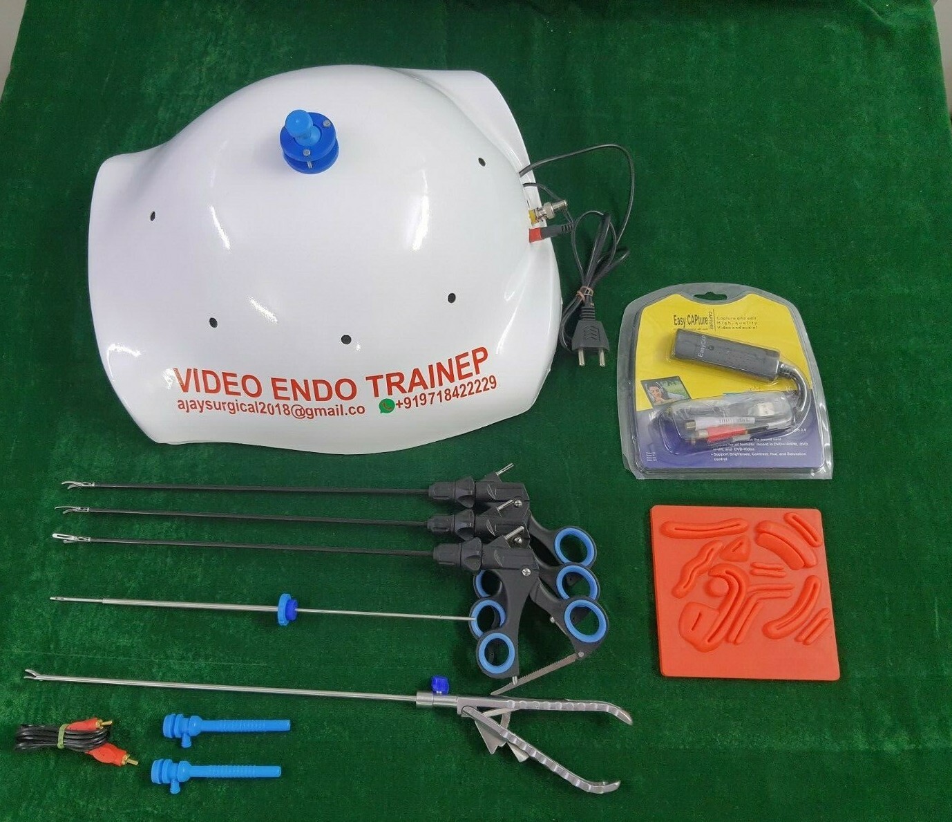 Laparoscopic Abdomen Shape Endo-Trainer with 5 Basic Instruments+ USB Cabe