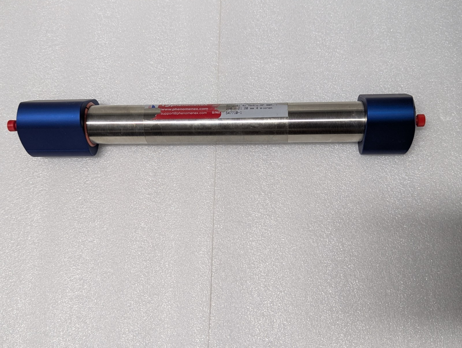 Phenomenex 00G-4375-P0-AX Synergi 4µm Hydro-RP 80Å HPLC Column 250×21.2mm. Used