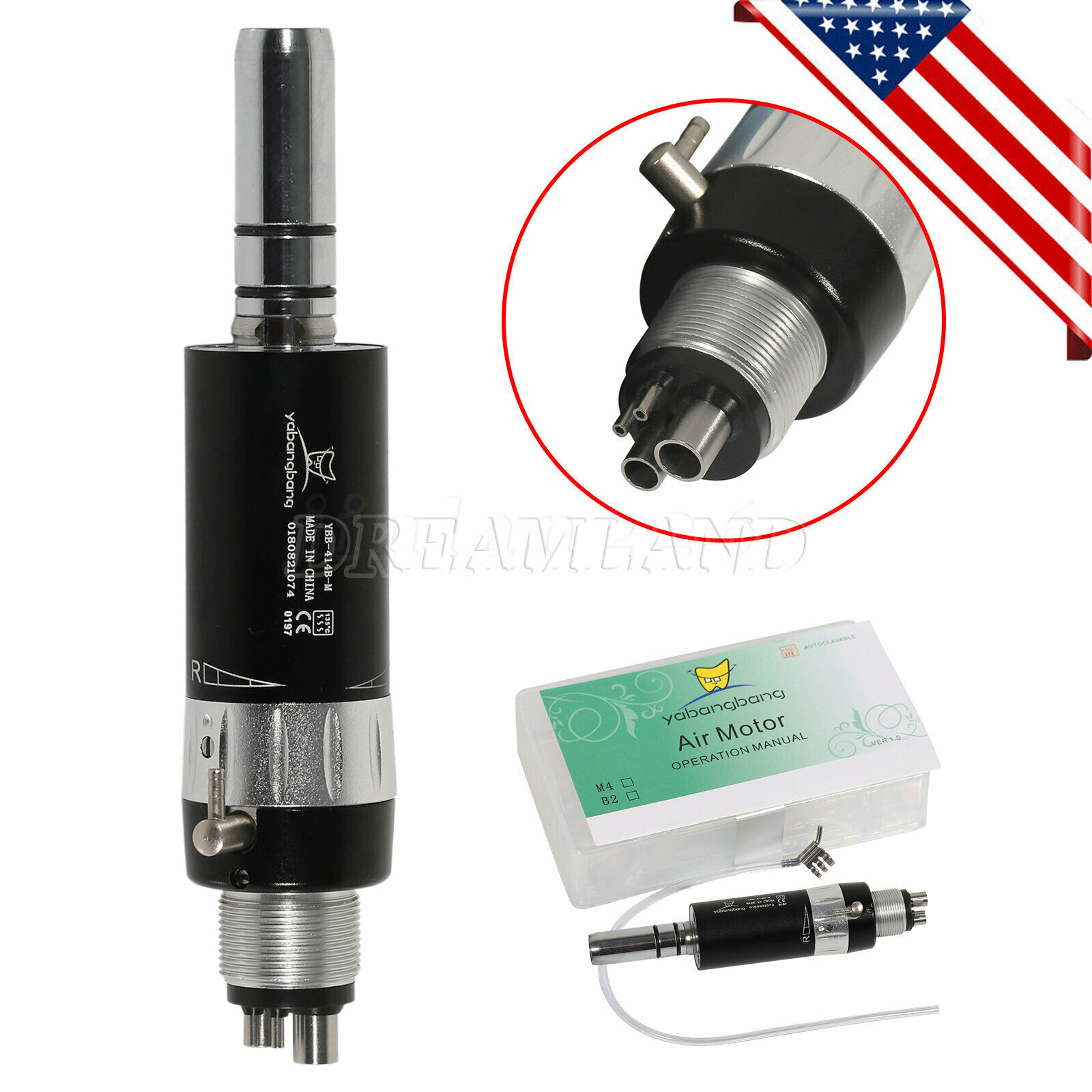Dental low speed handpiece straight/ contra angle/ air motor 4/2H NSK E-type OR