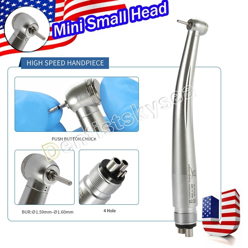 Dental High Speed Handpiece 4 Hole Air Turbine Mini Standard Big Head NSK Style