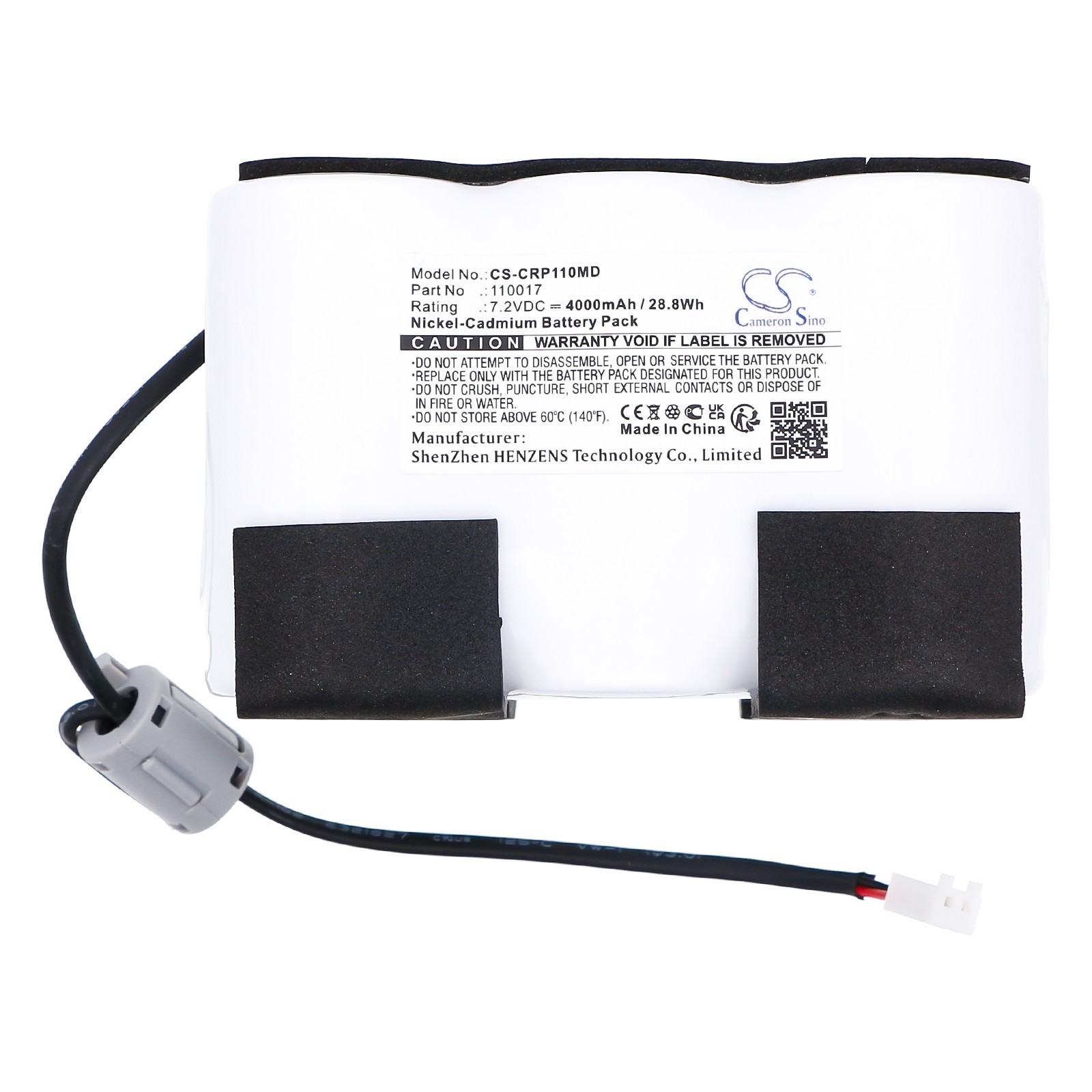 BATTERIE Ni-CD 7.2V 4000mAh Type 110017 For Criticon Oxyshuttle II+