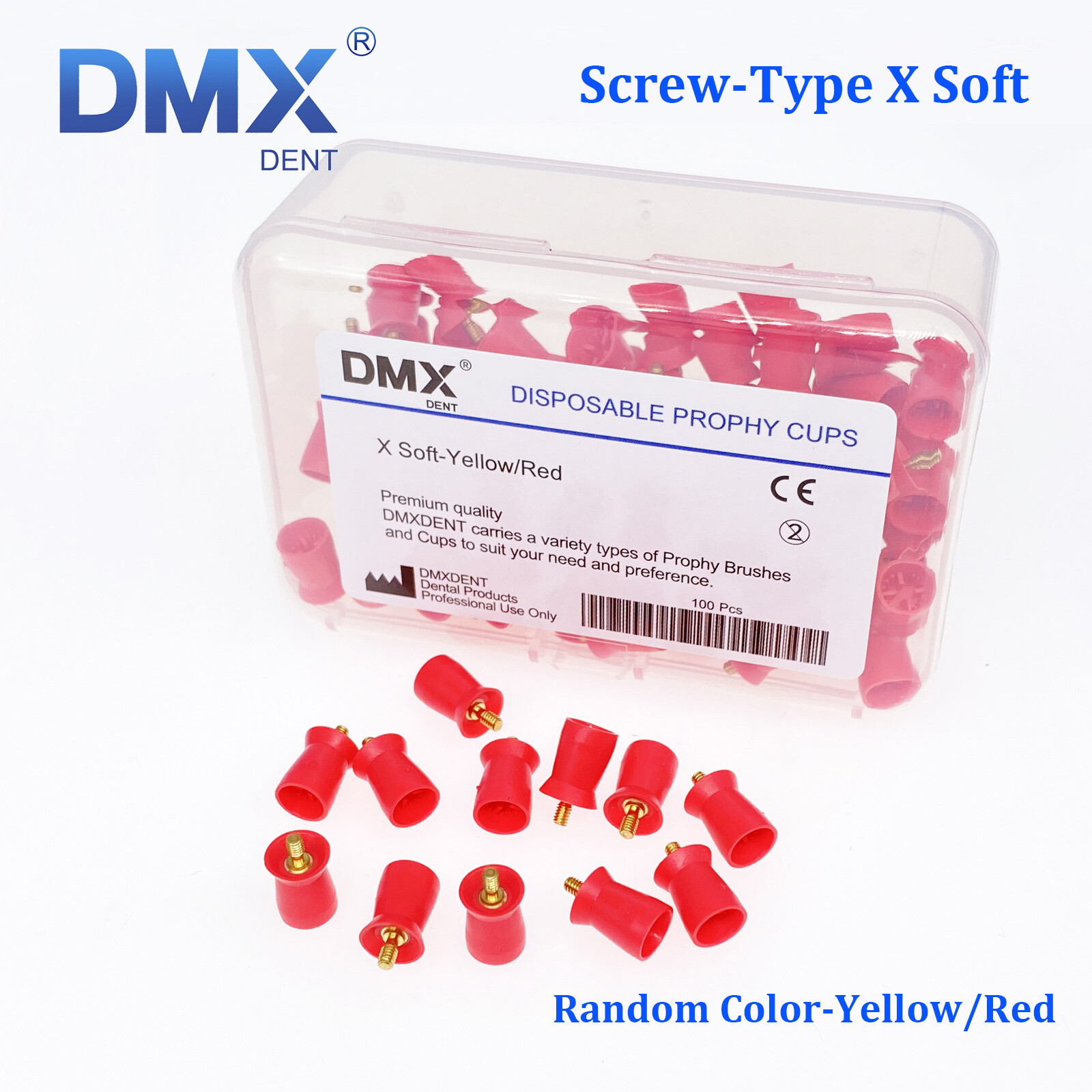 Dental Prophy Prophylaxis Polishing Rubber Cups Webbed Screw-in Snap on Latch