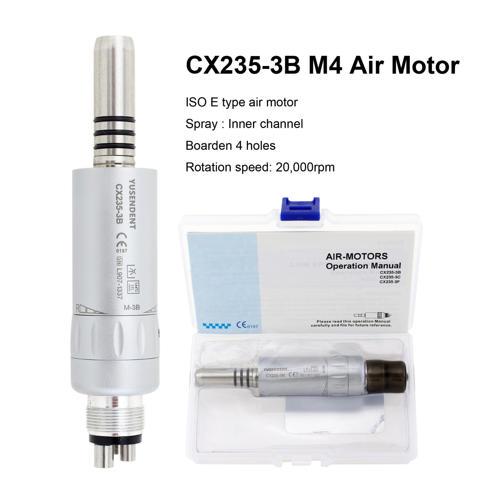 COXO Dental Low Speed Handpiece Fiber Optic Straight Contra Angle Inner Water
