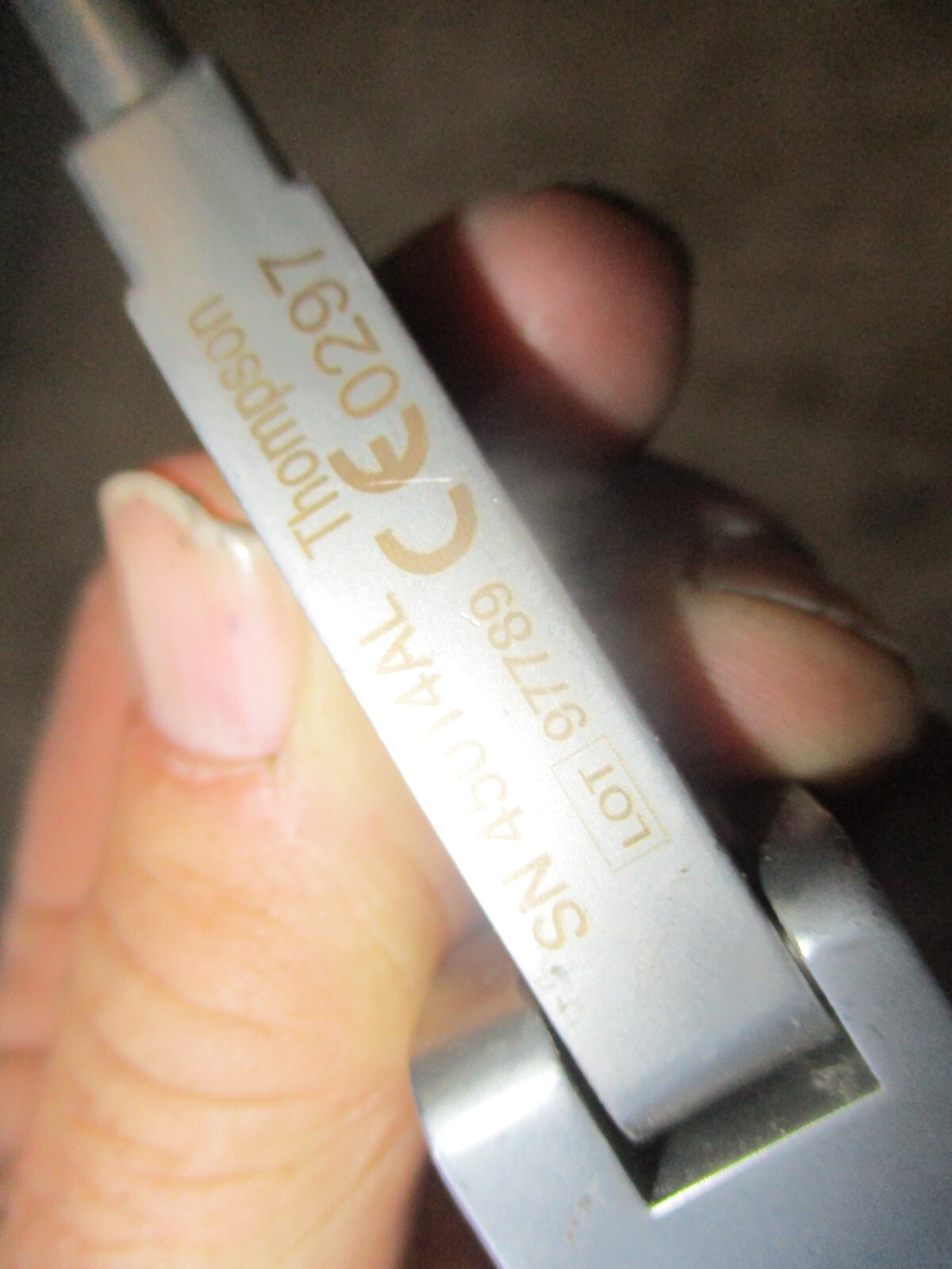 Used Thompson Angling Retractor Handle for SynFrame 45014AL Surgical Instrument