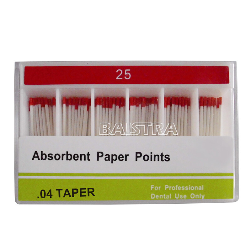 Dental Root Canal Absorbent Paper Points Color Coded Taper .02/.04/.06 #15-40