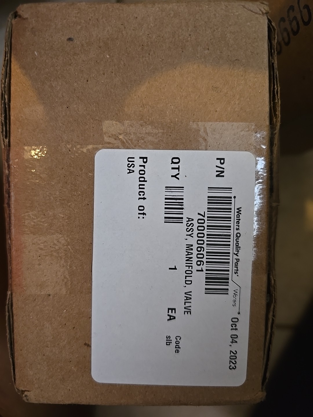 New Unopen!!! Waters 700006061 ASSY, MANIFOLD, VALVE