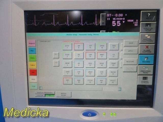 Spacelabs 91370 Ultraview SL Monitor- 91496 Module – ECG/SpO₂/NIBP/Temp ~ 38418