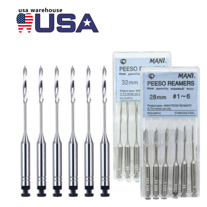 Dental Endodontic Engine Use Pesso Reamers Gates Drill Stainless Steel 6pcs/pack