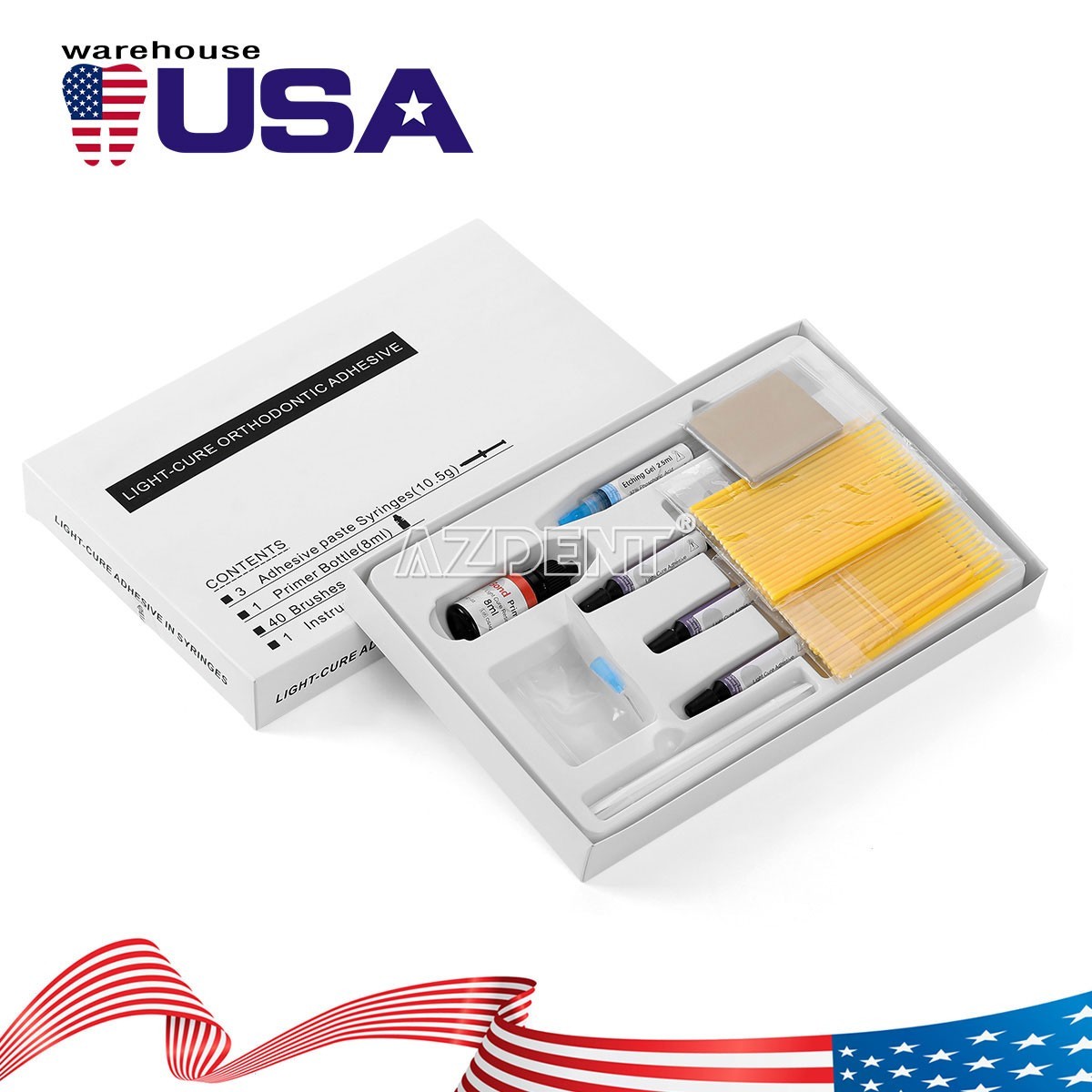 Sistema de unión adhesiva de resina de ortodoncia dental brace /LED curar la luz