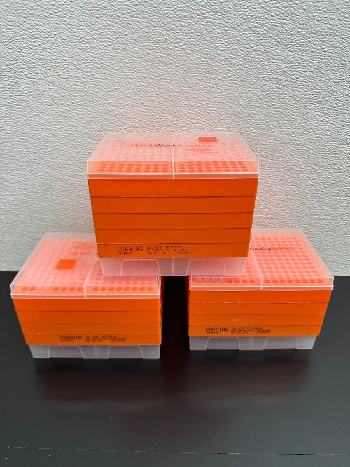Corning REF 4141 Pipet Tip Station 0.1-10µL Graduated Nonsterile Lot 3 Packs