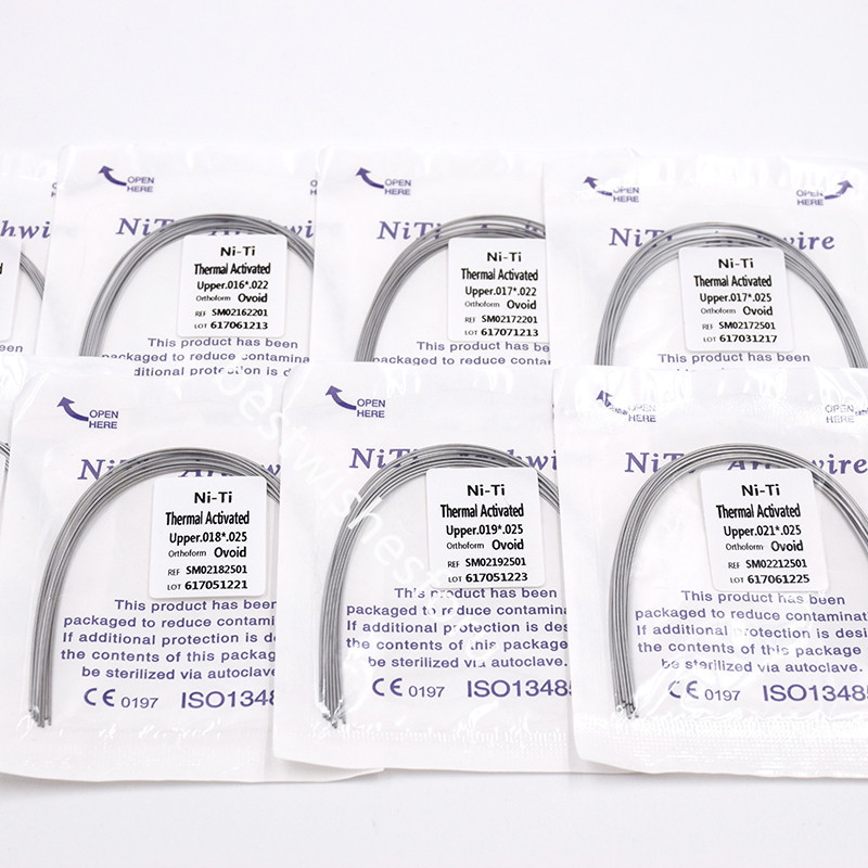 10 Pcs Dental Orthodonti Heat Thermal Activated Niti Rectangular Round Arch Wire