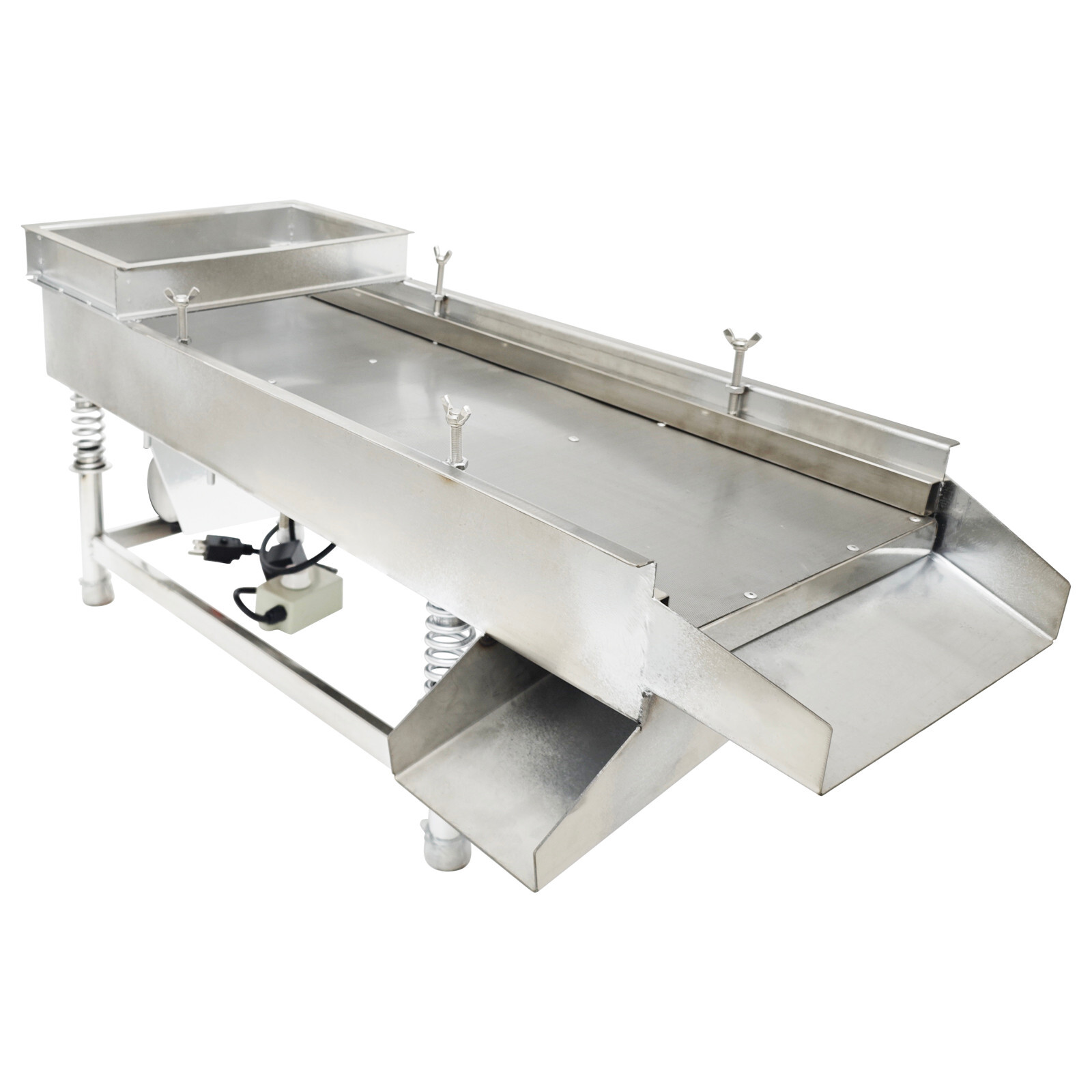 0.5mm Screen Stainless Linear Vibrating Screen Round Hole 110V Single Layer