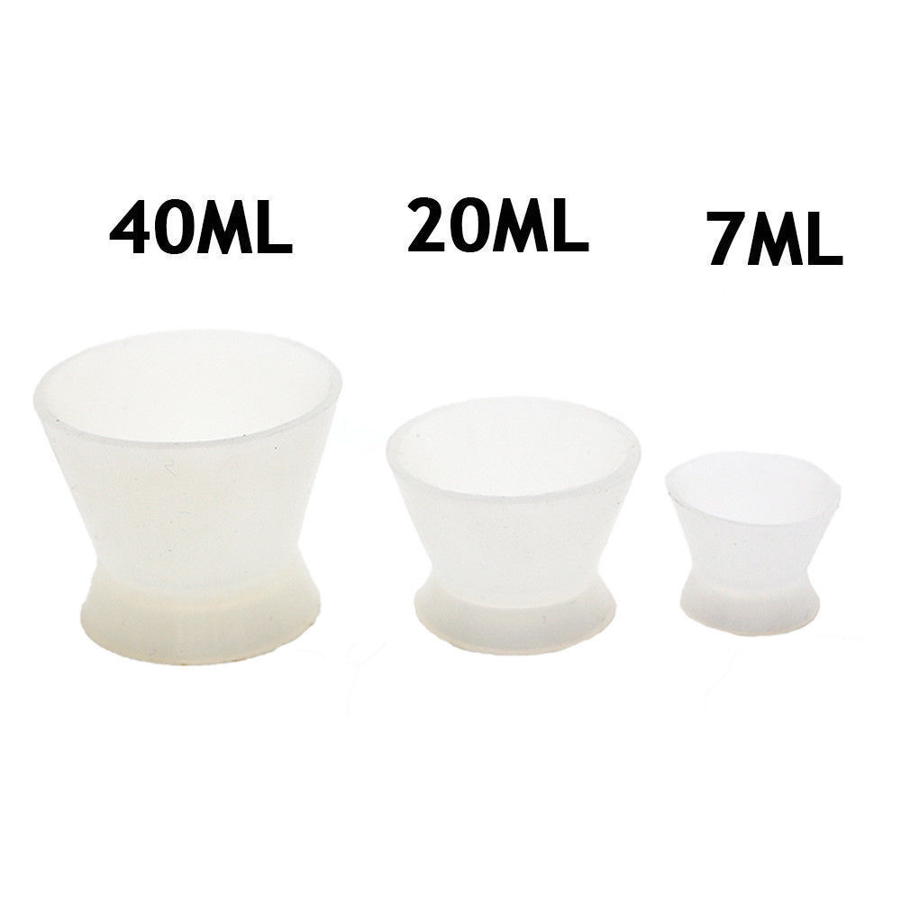 Dental Lab Silicone Mixing Cup Acrylic Rubber No-Stick Flexible Bowl Cup S/M/L/H