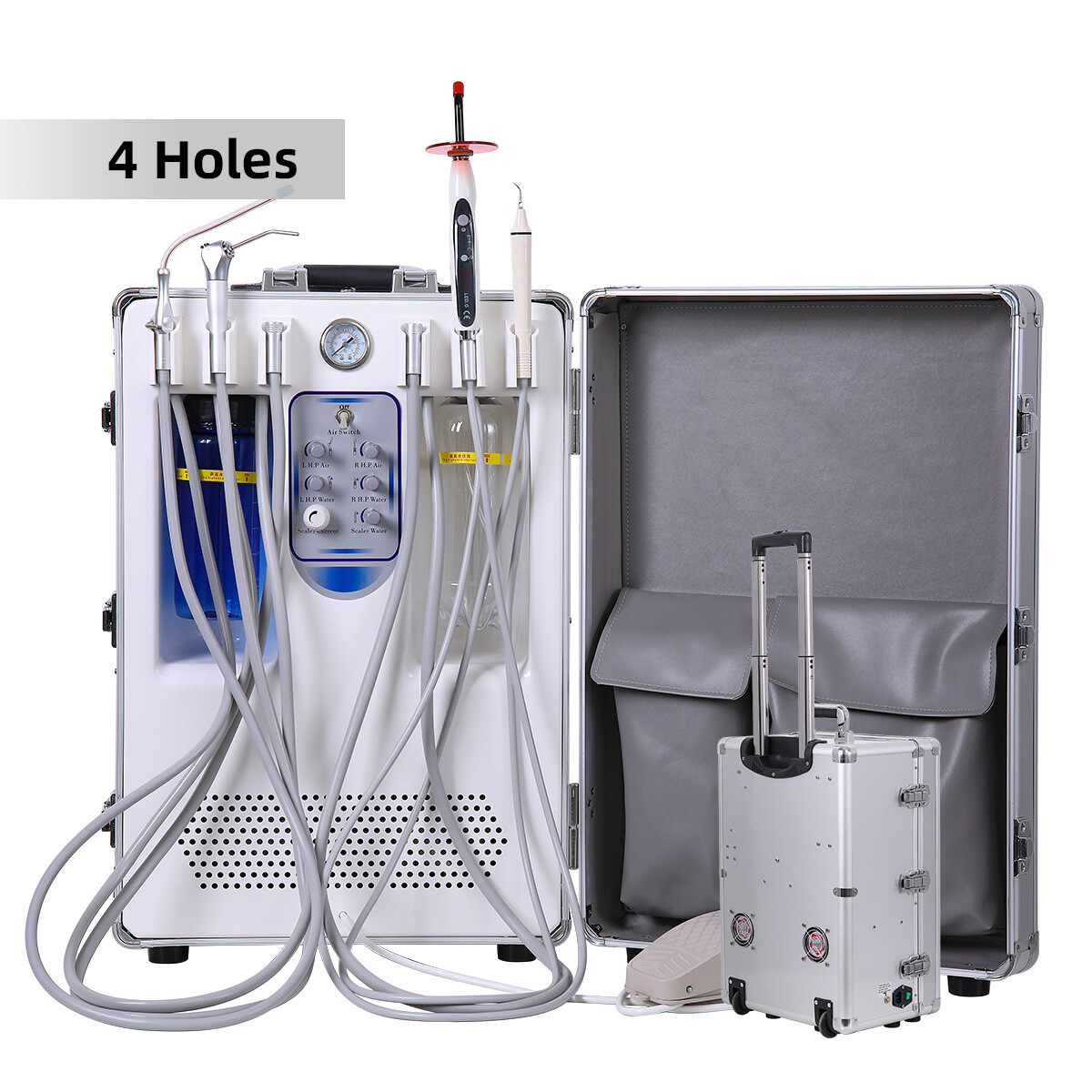 Portable Dental Delivery Unit With Curing Light Ultrasonic Scaler/ Handpiece Kit