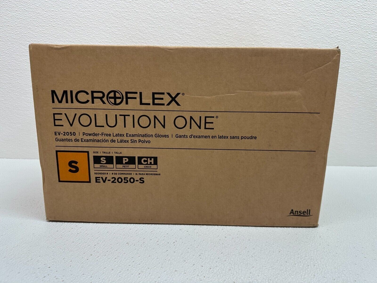 Ansell Reorder No EV-2050-S Latex Gloves Small Microflex LOT 1000 Gloves