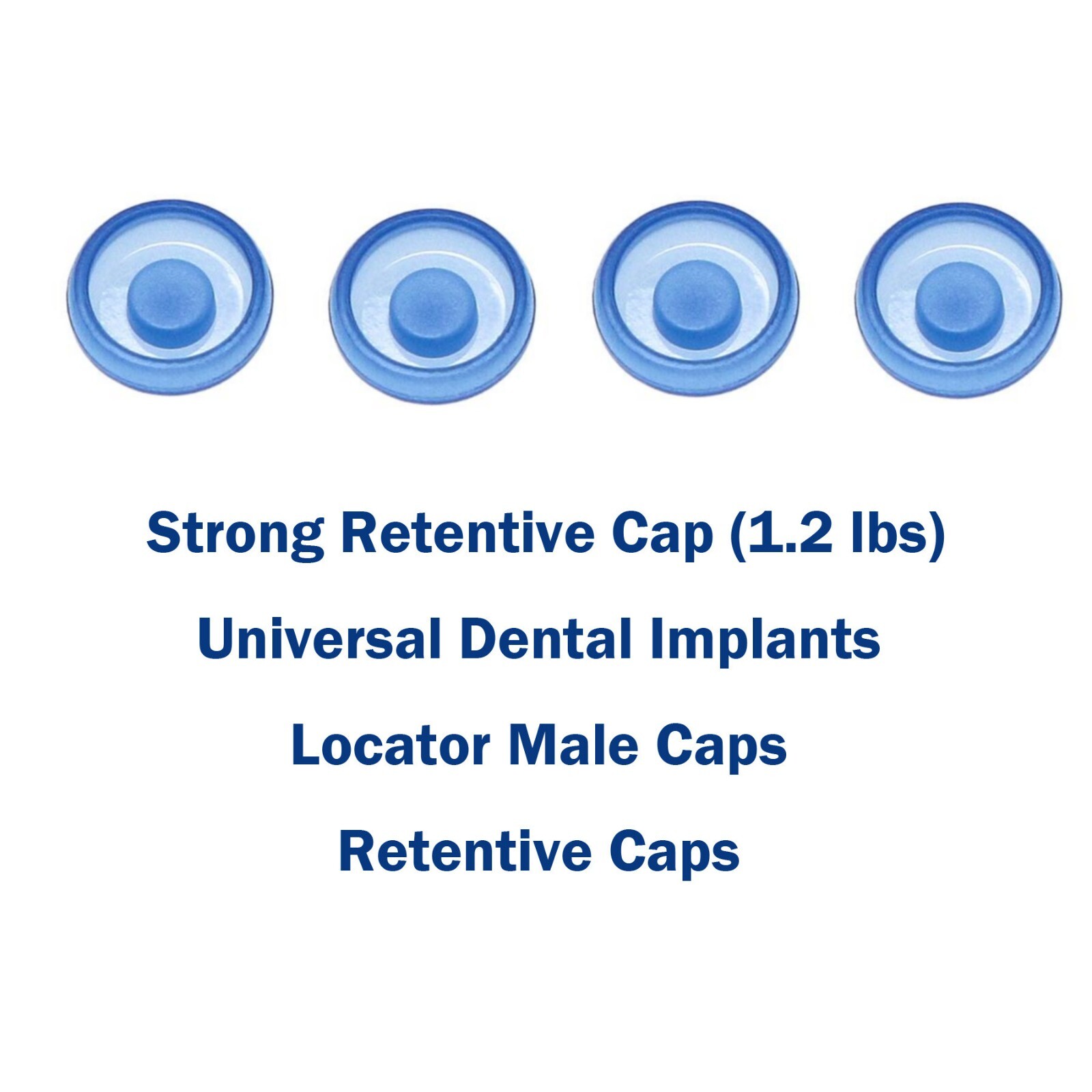 Dental Overdenture Attachment Abutments Strong Retentive Caps Metal Housing Cap