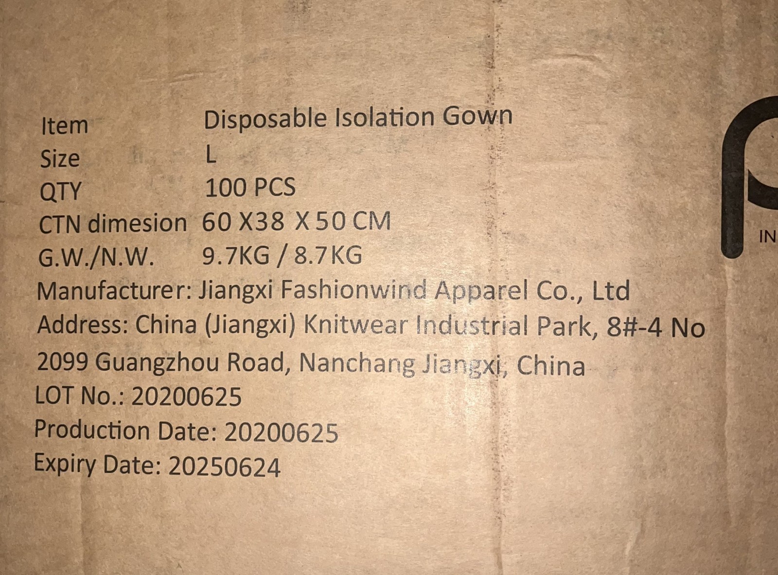 Disposable Isolation Gowns – Pod: Size L, Blue (100 PCS)