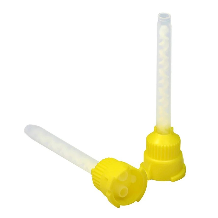 Mixing Tips – 1:1 – Small (Yellow) – 4.2 mm – 50 per Bag