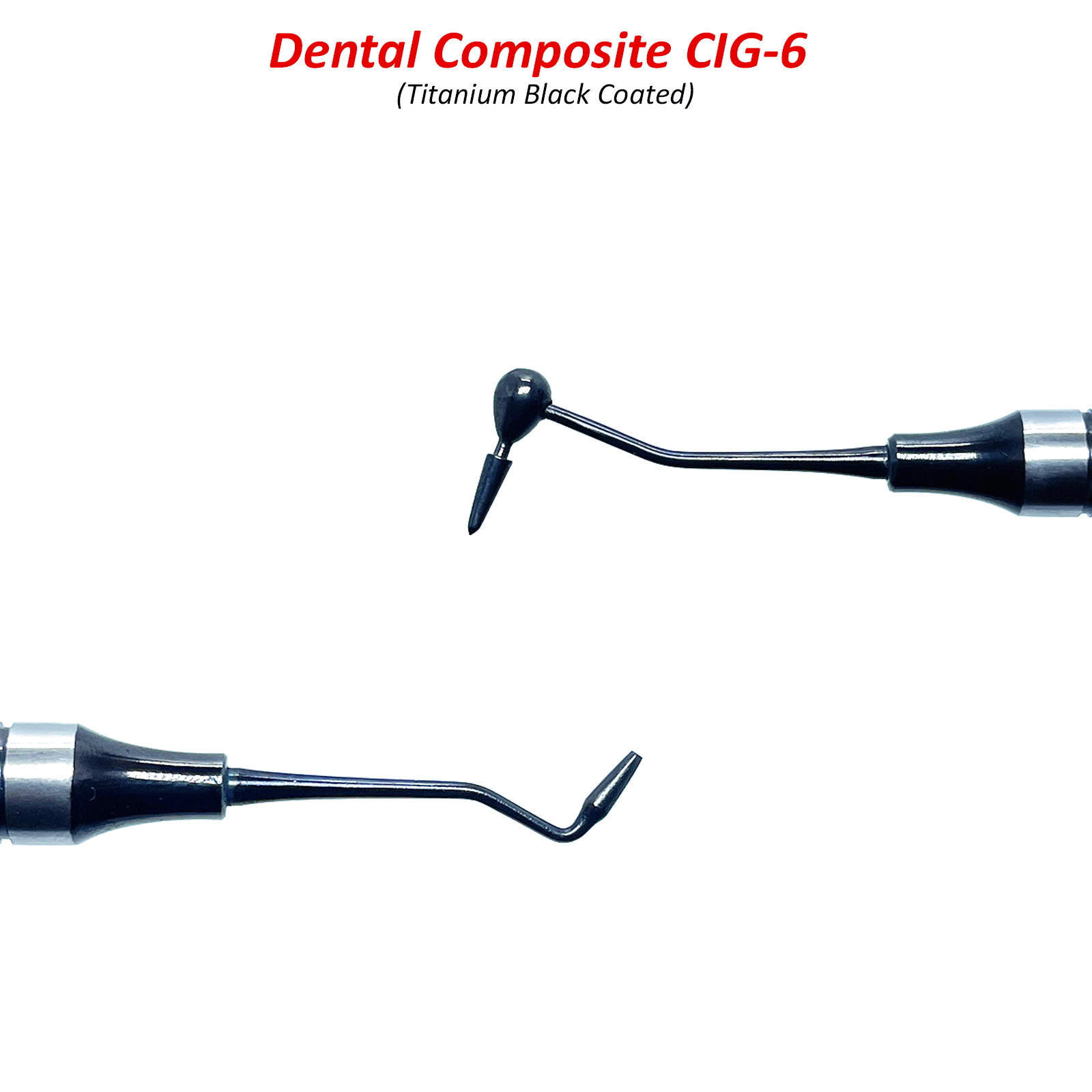 Dental Composite Instrument #6 Titanium Black CIG6 Plastic Filling Restorations
