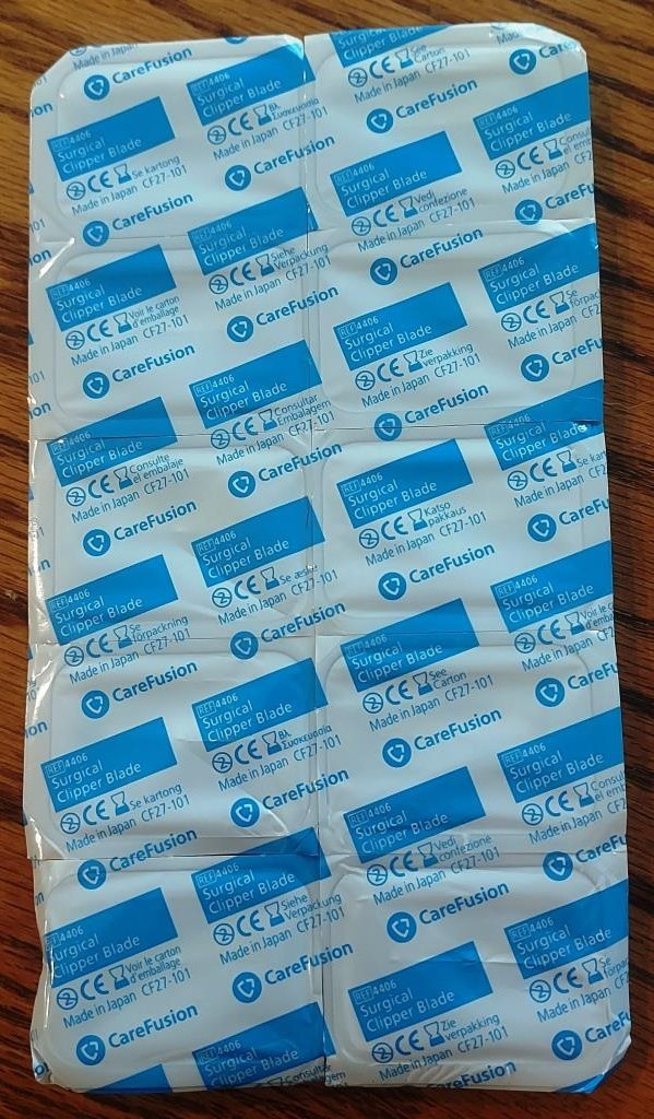 CareFusion 4406 Surgical Clipper Blades 38 in lot O