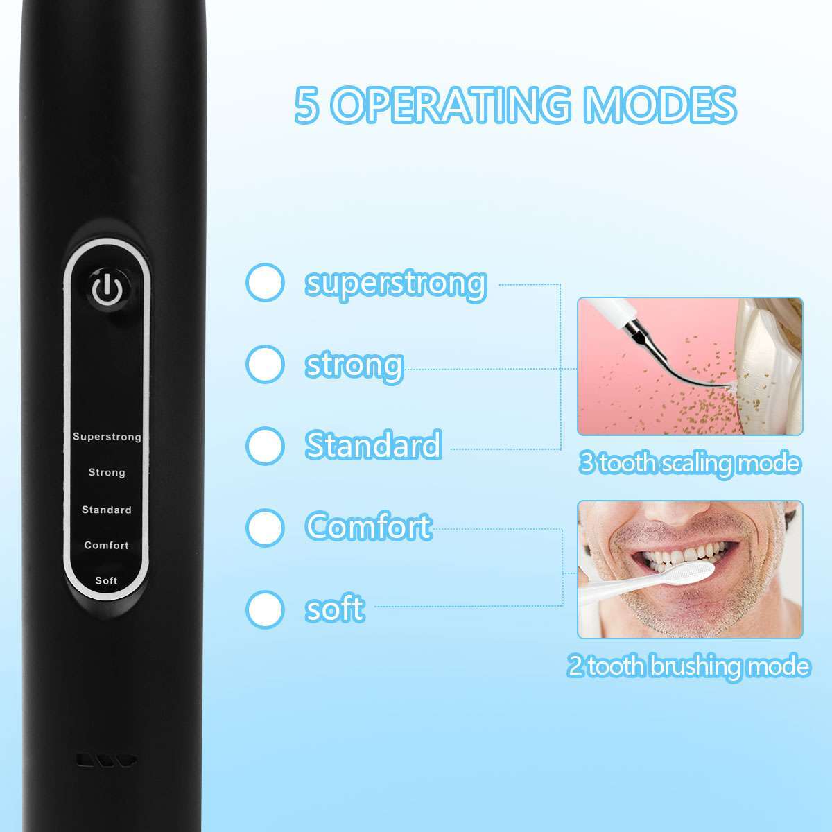 Ultrasonic Tooth Cleaner Electric Plaque Dental Calculus Remover Dental Cleaning