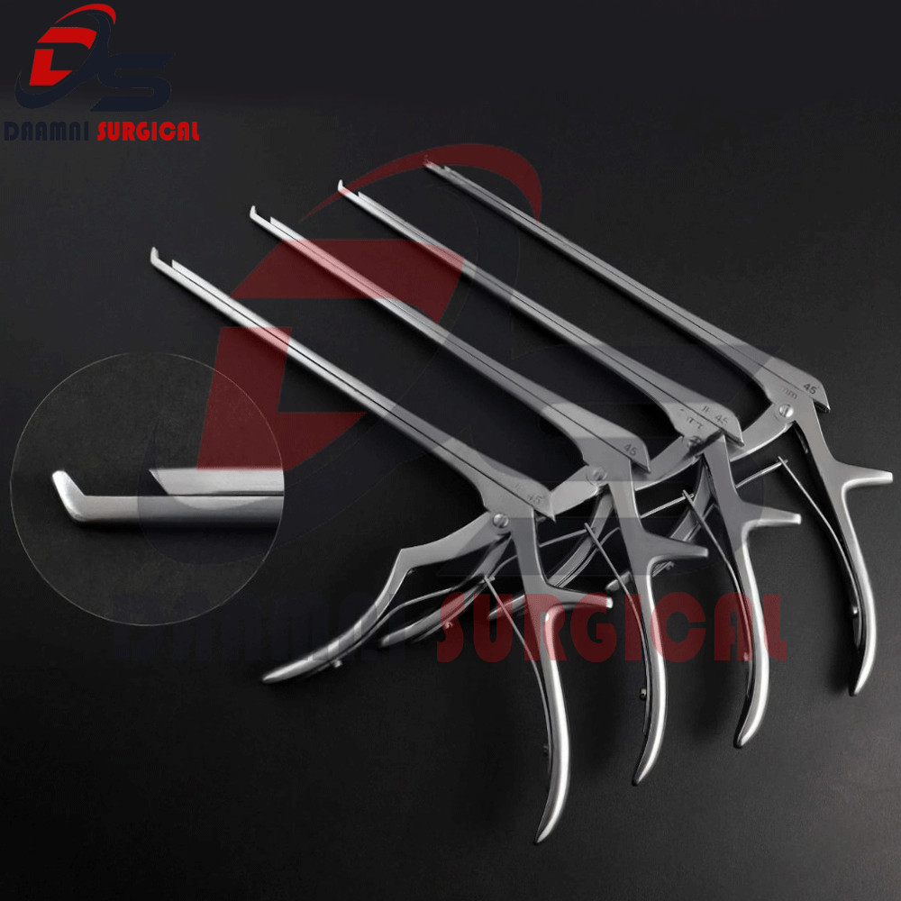 Spurling Kerrison Rongeur 1mm,2mm,3mm,4mm 4PCs 8” 45 Degree