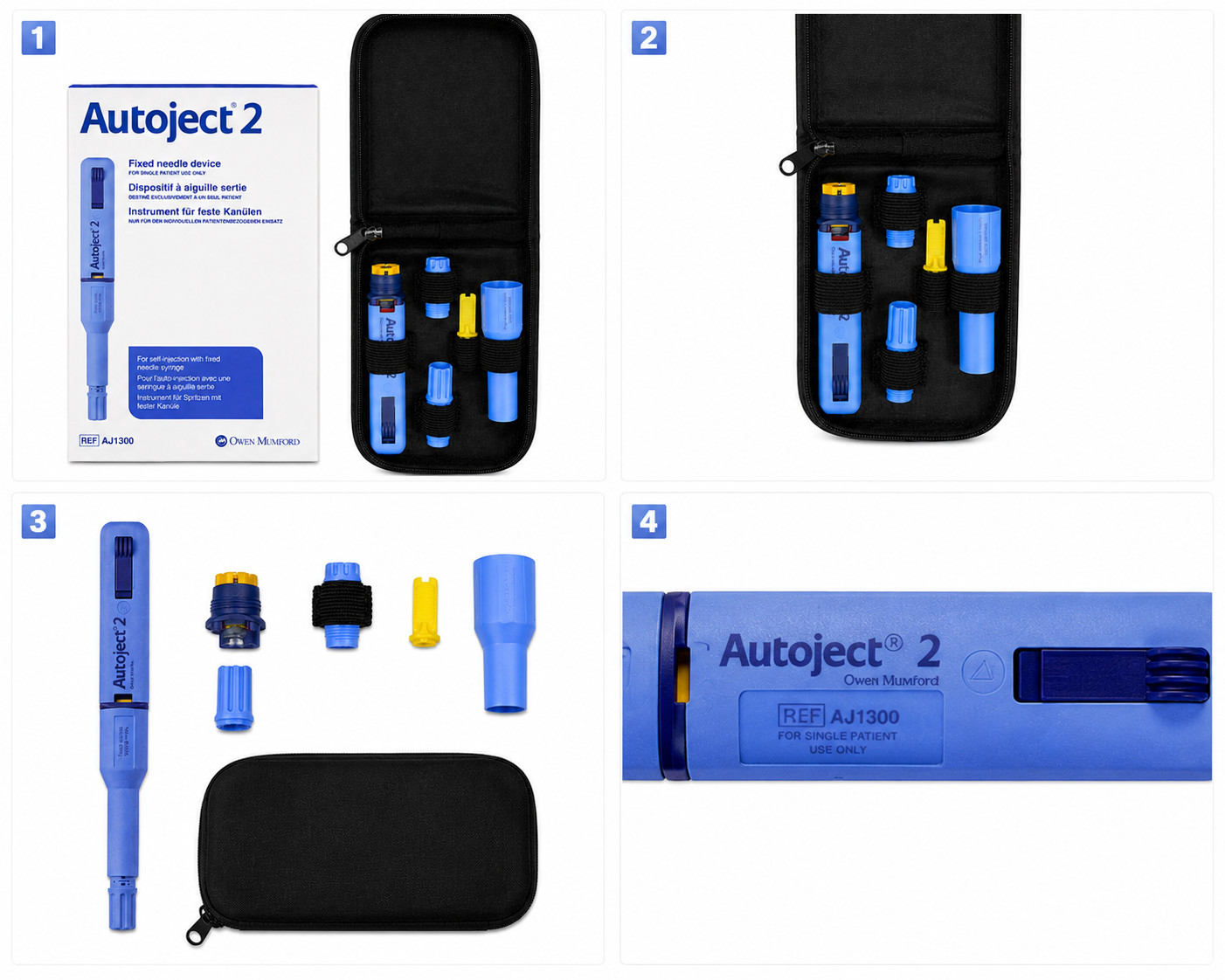 Autoject 2 AJ1300 Self Injection Aid Device Easy Syringe Injector with Case