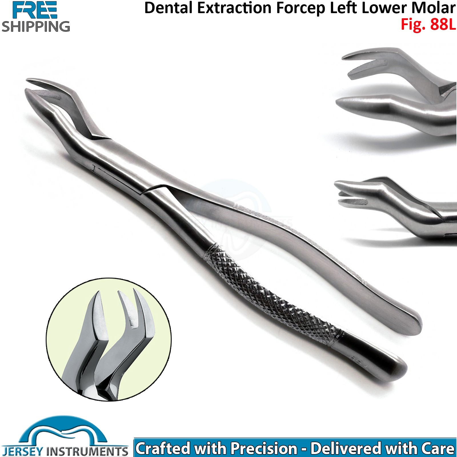 Dental Tooth Extraction Forceps Fig 88L Left Lower Molar Dental Surgery Tools CE