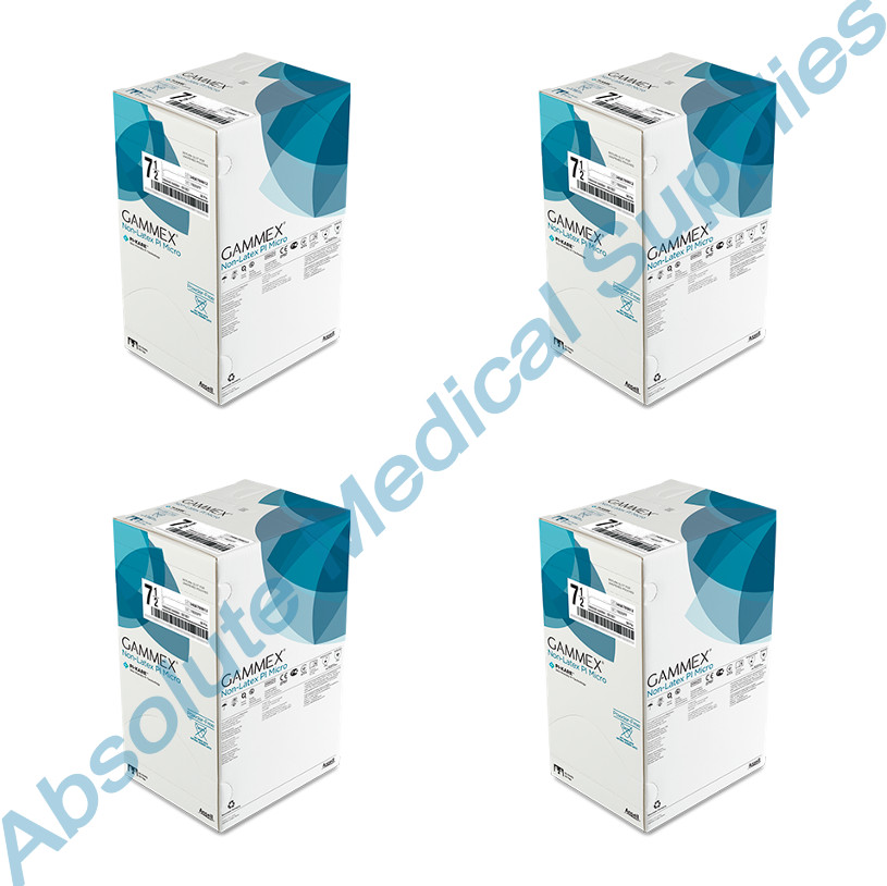 *200-Pairs* Ansell Gammex Polyisoprene PF PI Micro PI-KARE 7.5 Gloves 20685975