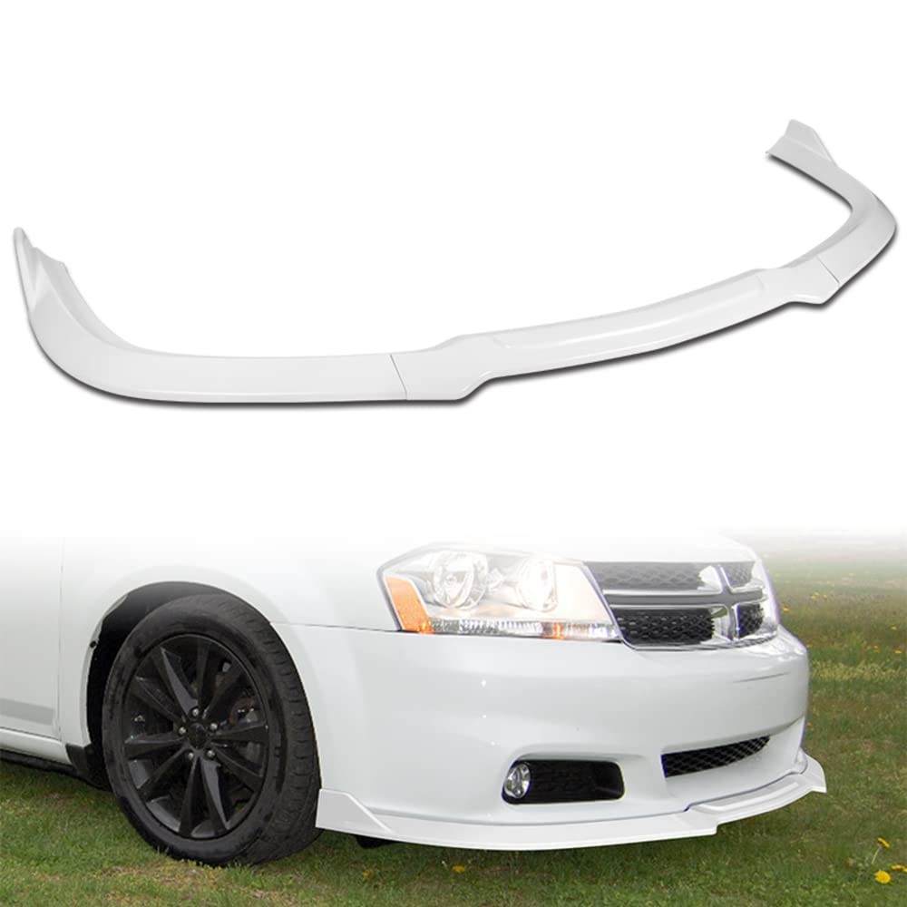 Front Bumper Lip Spoiler for 2011-2014 Dodge Avenger ABS Glossy White