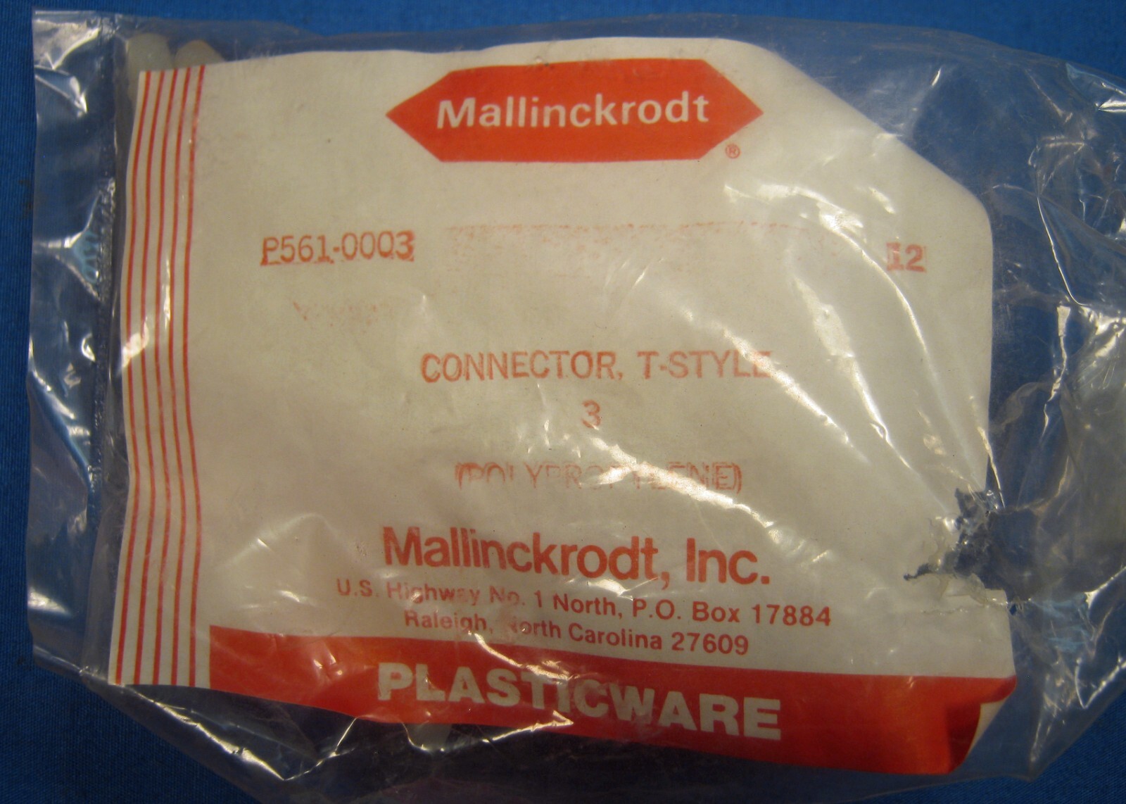 MALLINCKRODT CONNECTORS “t” STYLE X6 NEW OLD STOCK FREE SHIPPING